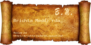 Brichta Medárda névjegykártya